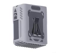 Ventilatore portatile ricaricabile senza pale, per collo da indossare dispositivo di raffreddamento leggero, con flusso d'aria regolabile, adatto per uso esterno e interno (grigio)