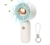 Ventilatore Portatile Ricaricabile - Ventilatore Personale per Esterno - 3 Velocità, Ricaricabile, con Cordino, per Viaggio, Donne, Uomini, Bambini, Scrivania, Camera, Campeggio, Spiaggia, Picnic, Vac