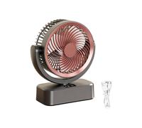 Ventilatore portatile silenzioso con oscillazione automatica, 6 velocità, ricarica tramite USB Type-C, ideale per camera da letto, soggiorno