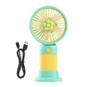 Ventilatore Portatile | Silenzioso Strumento Estivo USB Ricaricabile con Base Inclusa | Ventilatore Tascabile | Adatto Per Ufficio, Cucina, Casa, Viaggi, Interno Ed Esterno, Per Donne E Uomini