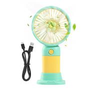 Ventilatore portatile silenzioso USB ricaricabile Summer Tool con base | Piccolo ventilatore portatile per uomo e donna, per esterni, interni, viaggi, casa, cucina, ufficio