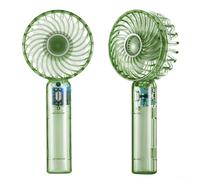 Ventilatore portatile tascabile con impostazioni a 3 velocità, batteria ricaricabile USB da 2500 mAh, design trasparente per il raffreddamento estivo, ventilatore personale compatto da 17 x 8 x 5 cm