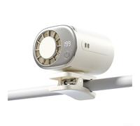Ventilatore Portatile USB con 199 Livelli di per vento da Appendere al Collo o Clip per Vita per campeggio 5.86x5.08x17.4cm(White Standard model)