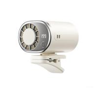 Ventilatore Portatile USB con 199 Livelli di per vento da Appendere al Collo o Clip per Vita per campeggio 5.86x5.08x17.4cm(White Upgraded version)