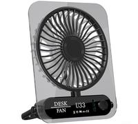 Ventilatore portatile USB con 4 livelli di velocità, ricaricabile tramite tipo C, funzionamento silenzioso inferiore a 36 dB, ventilatore da scrivania compatto per ufficio e campeggio, nero o viola