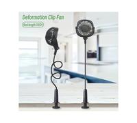 Ventilatore Portatile USB da Scrivania con Clip Retrattile da 2200 MAh, Ideale per Passeggini e Piccoli Refrigeratori per Esterni