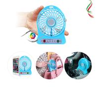 VENTILATORE PORTATILE USB NOTEBOOK UFFICIO CASA AUTO VIAGGI ARIA FREDDA