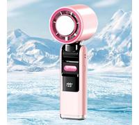 Ventilatore portatile, velocità regolabile (1-199), TurboMiniventilatore, batteria ricaricabile da 4000 mAh, alloggiamento in metallo, display digitale, per donne, uomini, viaggi, campeggio, attività