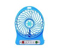 Ventilatore Portatile Ventilatore a LED ricaricabile portatile Raffreddatore d'aria Mini Ventilatore USB da scrivania Ventilatore USB a terzo senza ventola portatile di raffreddamento della batteria(C