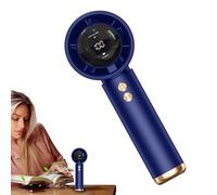 Ventilatore portatile, ventilatore a mano, ventilatore turbo portatile ricaricabile, 13000 giri/min, refrigeratore per trucco a basso rumore, potente circolatore d'aria con display digitale per