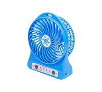 Ventilatore Portatile Ventilatore portatile di raffreddamento portatile Ventilatore a LED ricaricabile Ventilatore ad aria Mini Ventilatore USB da scrivania Ventilatore USB terzo senza batteria(Blue)