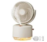 Ventilatore portatile - Ventilatore tascabile, ventilatore a batteria leggero con luce | Lavora senza rumore del ventilatore a mano, climatizzatore multifunzione per casa, studio, viaggio