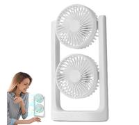 Ventilatore portatile, ventilatori da scrivania silenzioso, ventilatore personale USB per tavolo, forniture di raffreddamento a 3 velocità a doppia testa per camper, cucina, officina, sala
