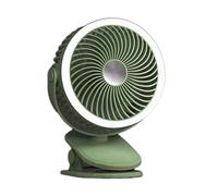 Ventilatore Portatile Ventola Con Clip For Letto Ventilatori Alimentati Da Tavolo For Campeggio Domestico 3 Velocità Ruota 720 ° Ventola USB Forte Flusso D'aria Silenzioso(Green)