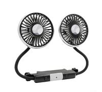 Ventilatore posteriore per auto a 360 ° con supporto magnetico personalizzabile per struttura a 3 velocità insieme a 2 livelli di luce a basso rumore del sedile di raffreddamento del veicolo