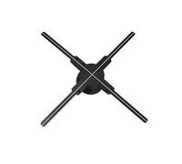 Ventilatore proiettore ologramma 3D, display pubblicitario Wifi 52-100 cm, lettore lampada olografica a LED in tempo reale Nessun ritardo(65CM 1024LED)