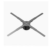 Ventilatore pubblicitario olografico, 24.4 "Pubblicizza Display Fan 722 Perline luminose a LED 2000 * 1444P Fan ologramma ad alta luminosità Proiettore video olografico a occhio nudo