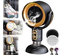 Ventilatore Puff Chill for Fumare, Highfan for Fumatori in Interni, Purificatore di Fumo Akafinds, Ventilatore Purificatore for Fumo Highfan, Aspiratore da Cucina Portatile da Controsoffitto(Gold,Plug