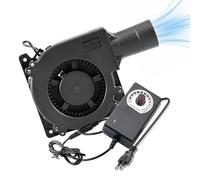 Ventilatore radiale 12 V, 230 V, ventola radiale regolabile, ventola a turbina, dotato di uscita dell'aria, ventola per stufa a camino, lattina di regolazione della velocità, ventola di raffreddamento