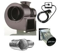 Ventilatore Radiale REGOLATORE + FLANGIA + TUBO FLESSIBILE Aspiratore Centrifugo