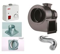 Ventilatore Radiale Regolatore + Flangia + Tubo Flessibile Centrifughe