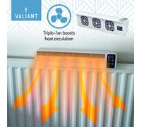 Ventilatore radiatore Valiant - Tripla ventola potenzia il calore, silenzioso...