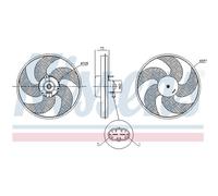 Ventilatore Raffreddamento del motore Ventola radiatore per Peugeot 206 CC 1.6