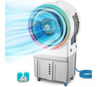Ventilatore Raffrescatore d’Aria Evaporativo 150W - Tanica 50L - Con luce led