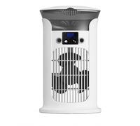 Ventilatore Raffrescatore da Tavolo 3 in 1, Mini Condizionatore Portatile con Serbatoio d’Acqua da 880 ml, 3 Velocità e Luce LED 7 Colori, Ventilatore Umidificatore USB per Camera e Ufficio (White)