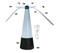 Ventilatore Repellente Per Mosche, Ventilatore Anti-mosche Ricaricabile Con Luce LED, Repellente Multifunzionale Per Interni Ed Esterni, Dispositivo Portatile E Silenzioso Per Picnic In Casa,