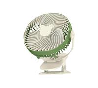 Ventilatore ricaricabile a clip alimentato tramite USB, raffreddamento portatile con morsetto forte, 5 velocità, funzionamento silenzioso per ufficio, campeggio, passeggini ricaricabili