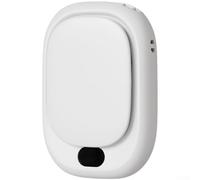 Ventilatore ricaricabile senza lama da 2000 mAh, ventilatore silenzioso a 4 livelli con display a LED, raffreddamento a mani libere alimentato tramite USB, per corsa e campeggio (bianco)