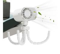 Ventilatore Rinfrescante per Auto | Ventilatore con Display LED e Design a Polpo a 199 Velocità - Piccola Ventola con Clip Regolabile Rotazione a 360 Gradi e Ricarica Type-C - Per Bambini Studenti Est