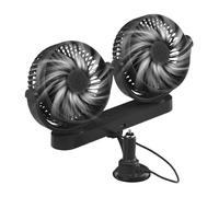 Ventilatore rinfrescante per auto, ventilatore portatile a doppia testa per auto, motore silenzioso 12 V/24 V, con circolazione 'aria e climatizzazione nei veicoli