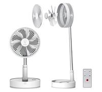 Ventilatore senza fili portatile pieghevole telescopico 4 velocità telecomando [EEK: A+++]