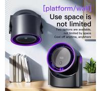 Ventilatore senza lama a 100 livelli Ventilatore da tavolo portatile ricaricabile da 4000 mA Display digitale Ventola di raffreddamento a circolazione ad alta velocità per l'home office