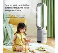 Ventilatore senza lama da 20 pollici a basso rumore Telecomando Ioni negativi Muto Ventilatore elettrico da tavolo Ventilatore da pavimento per aria condizionata domestica Ventilatore a torre Blue