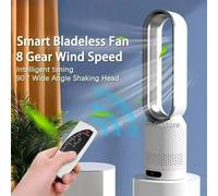 Ventilatore senza lama da 20 pollici a basso rumore Telecomando Ioni negativi Muto Ventilatore elettrico da tavolo Ventilatore da pavimento per aria condizionata domestica Ventilatore a torre Remote c