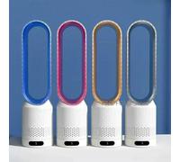 Ventilatore senza lama da 20 pollici a basso rumore Telecomando Ioni negativi Muto Ventilatore elettrico da tavolo Ventilatore da pavimento per aria condizionata domestica Ventilatore a torre Pink