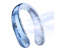 Ventilatore senza latte a mani libere - ventilatore da collo personale - Display a LED del volume d'aria anche battendo batteria USB senza capelli Twisting Personal Neck Fan per esterni Sport interni