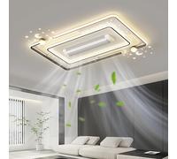 Ventilatore senza paletta Plafoniera Soggiorno Telecomando Ventilatore da soffitto a LED senza lama per Plafoniere da camera da letto con ventilatore