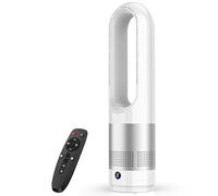 Ventilatore senza rotore con telecomando, oscillazione a 80° con timer di 8 ore, ventola torre silenziosa, controllo tattile, raffreddamento aria, ventilatore senza lama sicuro per camera a