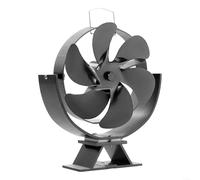 Ventilatore silenzioso per caminetto con lame regolabili multi-angolo e design ad alta efficienza energetica per una dispersione del calore ottimizzata nella tua zona giorno (sei foglie)