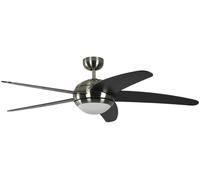 Ventilatore Soffitto Con Lampada Nichel Wengè Silenzioso 132 CM