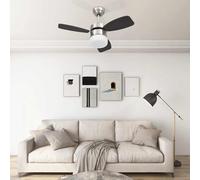vidaXL Ventilatore Soffitto con Luce e Telecomando 76 cm Marrone Scuro