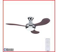 Ventilatore Soffitto con Luce e Telecomando Agitatore Silenzioso ZEPHIR zfr3132m