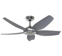 Ventilatore Soffitto Efficienti + Telecomando Dc Volare 116cm Cromo Grigio