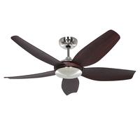 Ventilatore Soffitto Efficienti + Telecomando Dc Volare 116cm Cromo Noce