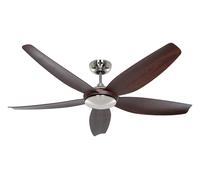 Ventilatore Soffitto Efficienti + Telecomando Dc Volare 142cm Cromo Noce