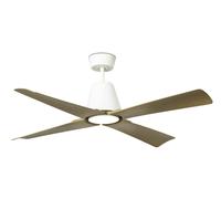 Ventilatore Soffitto Efficienti Telecomando Typhoon Acero Esterno LED Luce [EEK: F]